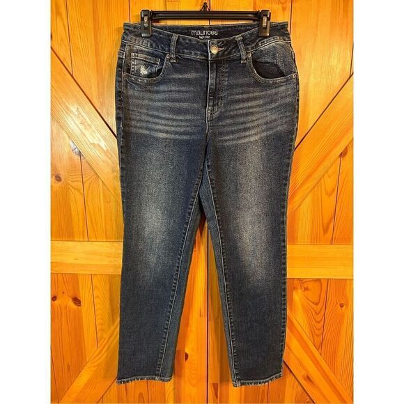 Maurices Jeans Women's Size 4R Blue Stretch Denim Distressed High Rise (4673) - Picture 1 of 7